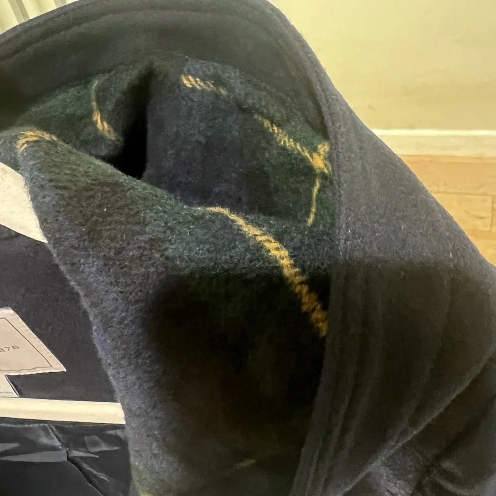 NWOT G H Bass High Quality Navy Blue Hooded Pea Coat/ Duffle Coat - Picture 6 of 12